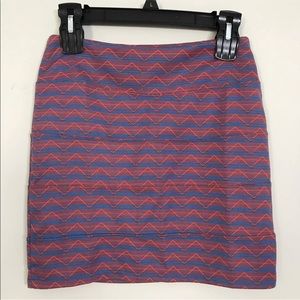 Women’s Nollie Multi Colored Chevron Print Skirt